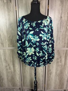 Fred David Floral Off-Shoulder Blouse Women's 1X